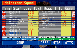 Championship Manager 93-94 screenshot 1