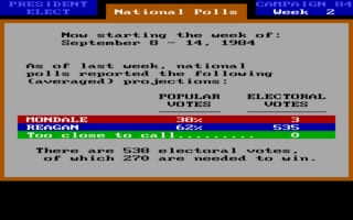 President Elect - 1988 Edition screenshot 1