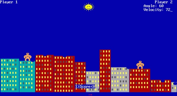 GORILLAS QBASIC